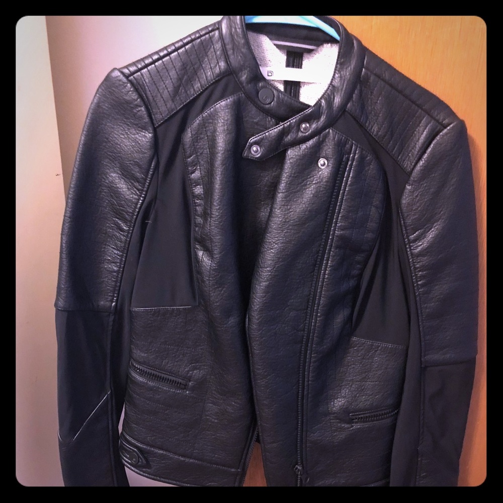 Black faux leather jacket